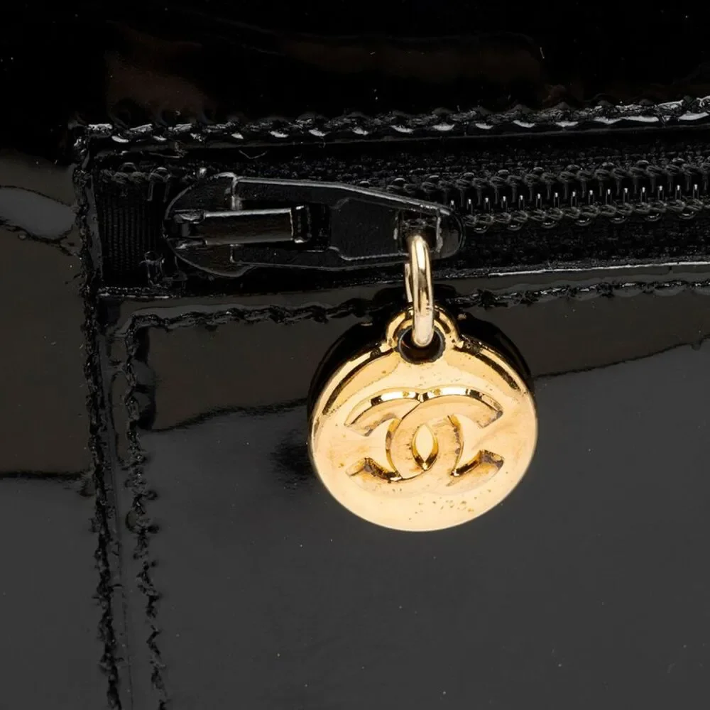 Chanel Vintage Patent Leather CC Wallet on Chain